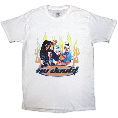 No Doubt Flames T-Shirt White New