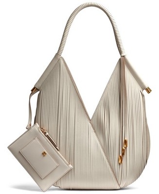 $348. Donna Karan N Y Baldwin Laser-cut Shoulder Wrapped Rounded Handle Sand