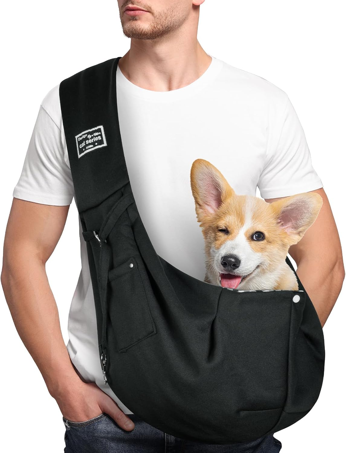 Puppy Carrier Reversible Hands-Free Dog Carry Sling Small & Medium Dogs & Cats