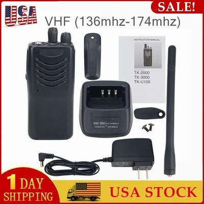 TK-2000 5W 3-5KM VHF Radio Walkie Talkie 136-174MHz 16CH Handheld Transceiver US