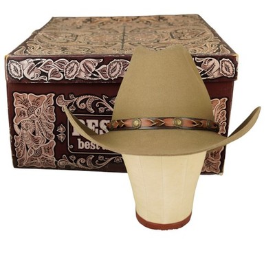 Vintage Resistol 4X Beaver Ambush Cowboy Hat Mens Size 7 1/4 Brown