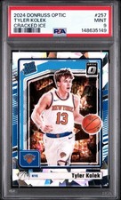 2024 Donruss Optic Tyler Kolek Rookie Cracked Ice Prizm /25 Psa 9 Pop 1/1 Knicks