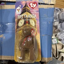 Ty Beanie Baby Britannia The Bear 1999 Retired Plush Toy, McDonalds NEW 