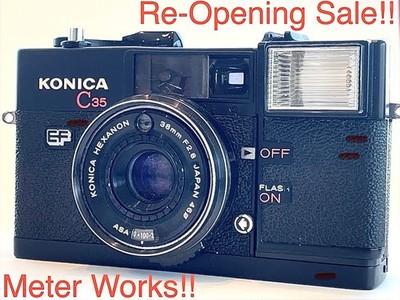 READ [Exc+3 First Model] Konica C35 EF Point & Shoot 35mm Film Camera From JAPAN