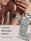 Silver Mermaid Apple Watch Band + Protective Case – 38mm
