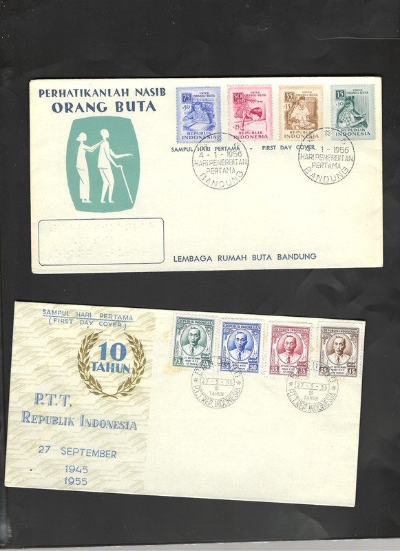 INDONESIA-COVER-COVERS-EARLY ISSUES-LOT OF 11-FDC-SETS-AV -F-#130