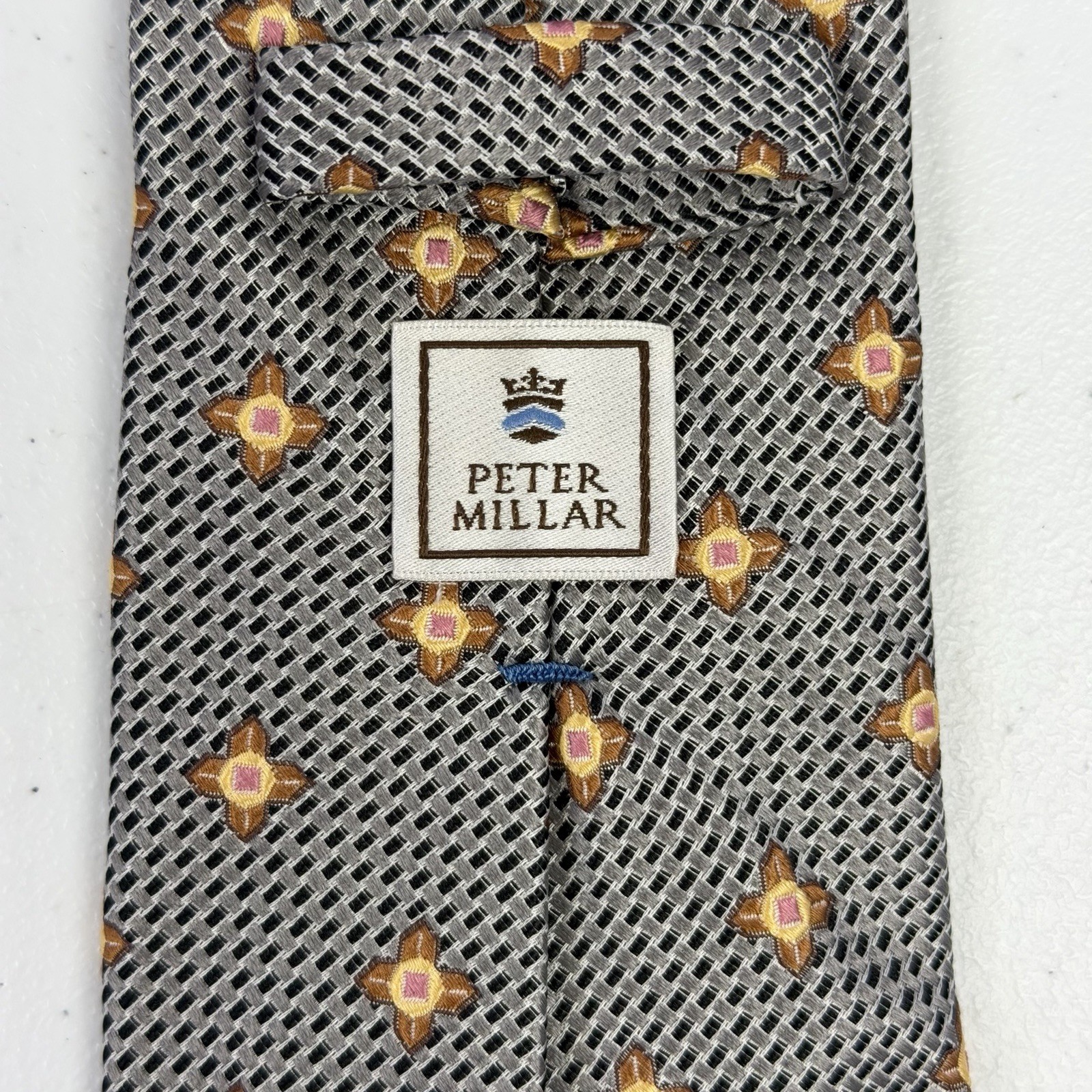 Peter Millar Men's Gray Geometric Pattern Jacquar… - image 4