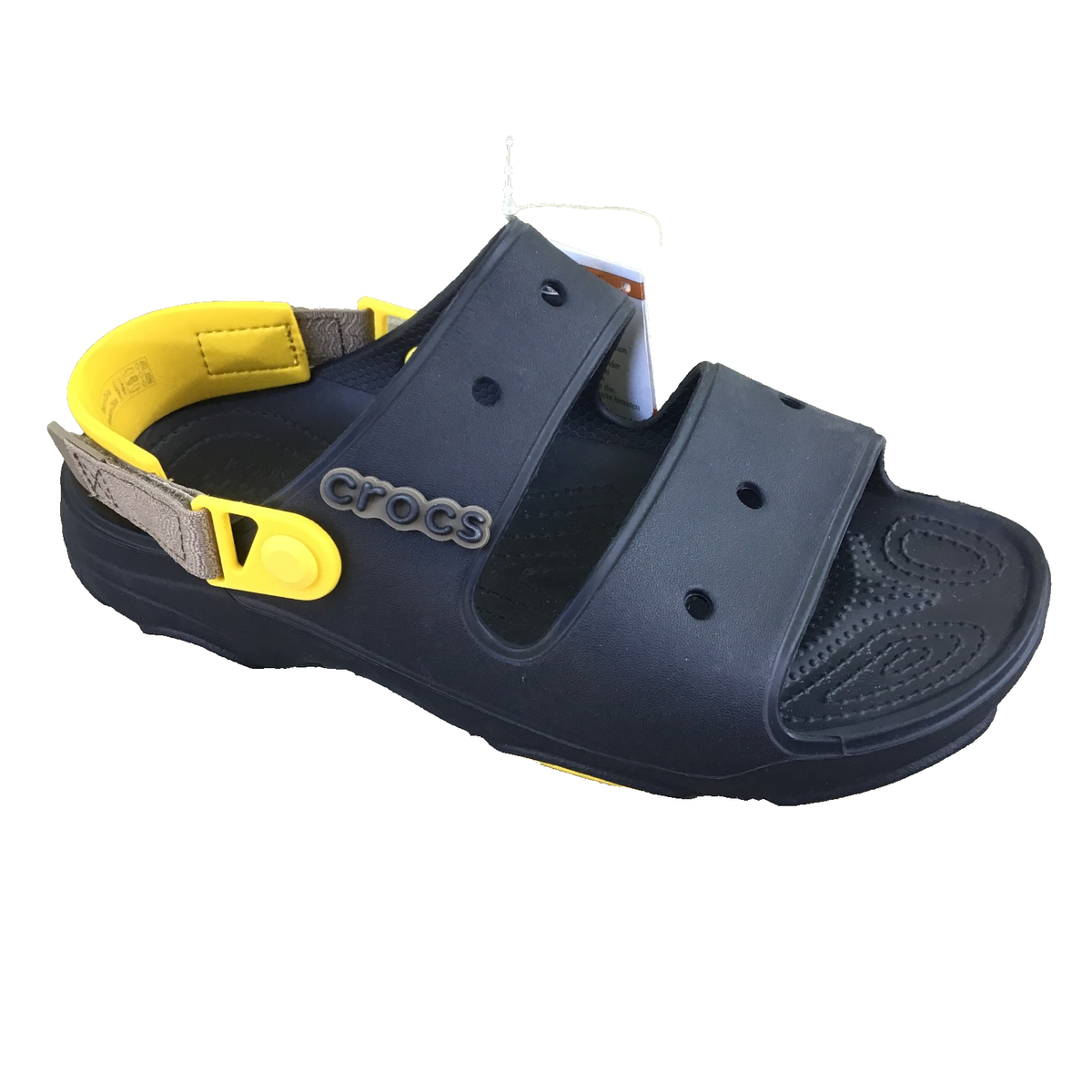 Crocs Unisex Adult Classic All Terrain Black Yellow Sandals  display picture 1