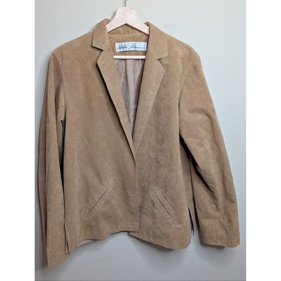Adolph Schuman Vintage 70s Ultrasuede Blazer Jacket Camel Tan Made in USA