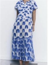 ZARA PURE COTTON PRINTED DRESS SIZE L 8026/248