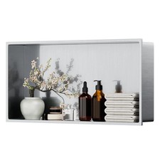 12"x24" Shower Niche Bathroom Stainless Steel Shelf Storage Brushed Finish