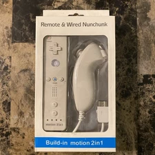 Remote & Wired Nunchuck For Nintendo Wii Brand New In Box !