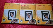 KODAK ULTRA Premium Photo Paper lot of 3, 25 Sheet packages New