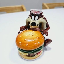 Looney Tunes Taz Hamburger Salt  Pepper Set Vintage Kitchen Decor