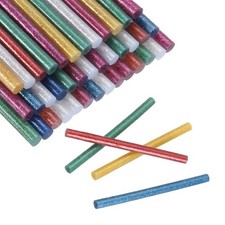 30pcs Mini Glue Stick 0.3"x3.9" High-Stick Hot Glue Sticks, Glitter Mixed Colors 0.33 per stick