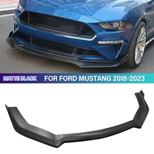 Front Bumper Lip Splitter Fit For Ford Mustang GT 2018-2023 MATTE BLACK 2018-23
