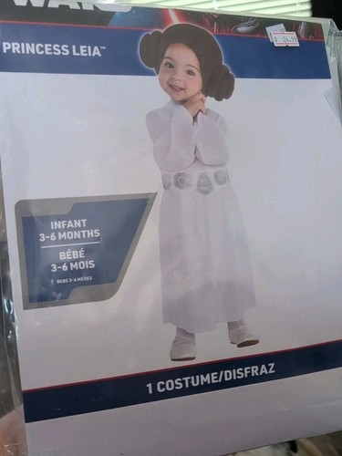 Star Wars Princess Leia Infant Baby Costume Size 3-6 Months Halloween Dress-up
