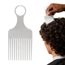 Metal Insert Comb For Men's Styling Comb, Aluminum Oil Haircomb, Black Hair Perm