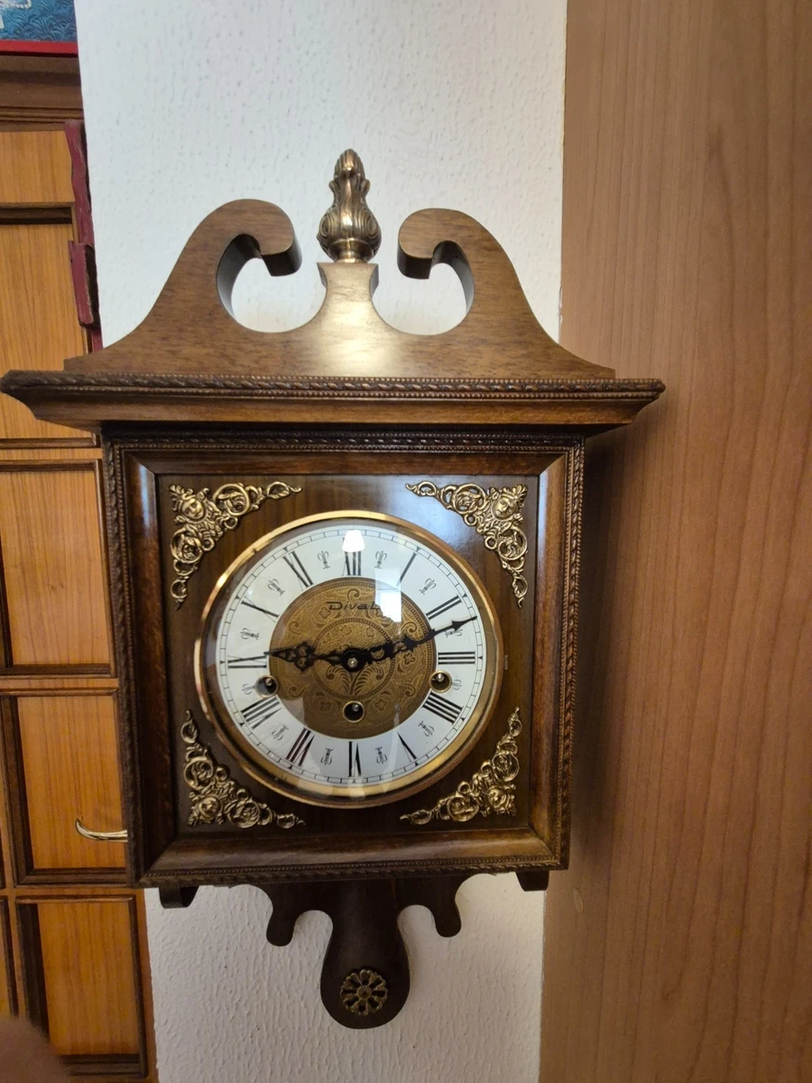 Orologio A Pendolo Shabby Chic 14B142 Con Calendario – Vintage 25cm In Legno E MDF (Nero) - 2