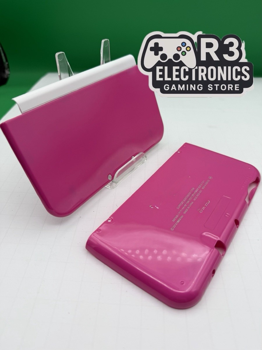 NEW 3DS XL CARBON FIBER Pink Top & Battery Cover Housing Shell 2