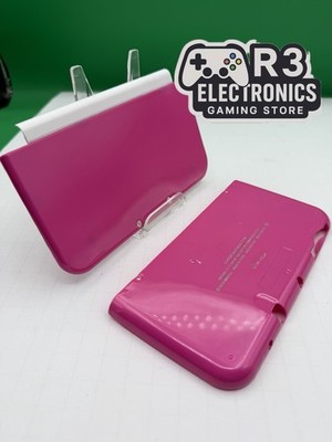 NEW 3DS XL CARBON FIBER Pink Top & Battery Cover Housing Shell 2