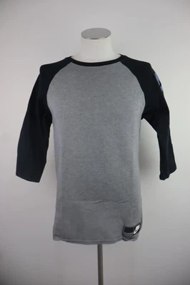 NIKE Sweatshirt Coton Homme M Grigio Noir Vintage Logo Col Rond - Photo 1/4