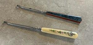 Antique Shoe Boot BUTTON HOOKS  Bakelite 2 -8”