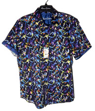 NWT Robert Graham SAMPSON Abstract Men's XL Classic Short Sleeve Shirt 238