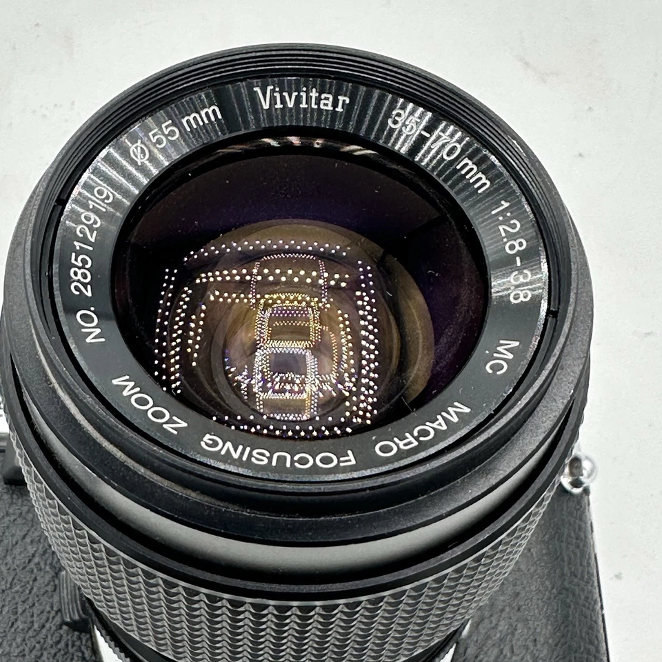 Pentax Super Program 35mm Film Camera w/ Vivitar 35-70mm Lens – Untested - Image 3 of 4