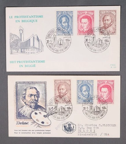 MayfairStamps Belgium FDC 1964 Protestants Combo 2 First Day Cover aax_15455