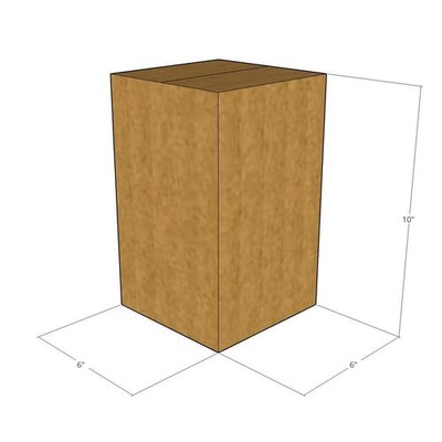 200 6x6x10 Kraft Brown Corrugated Shipping Boxes 32 ECT Single-Wall New