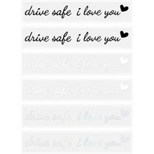 6 Pcs Car Mirror Decals Drive Safe I Love You, 4.7  Waterproof High-Adhesion Ca