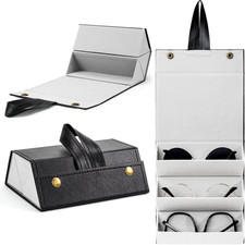 Sunglasses Travel Case,Foldable Eyeglasses Case, Portable Multiple Glasses Case