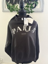 H&M Divided Women s Black Crew Neck Graphic S...