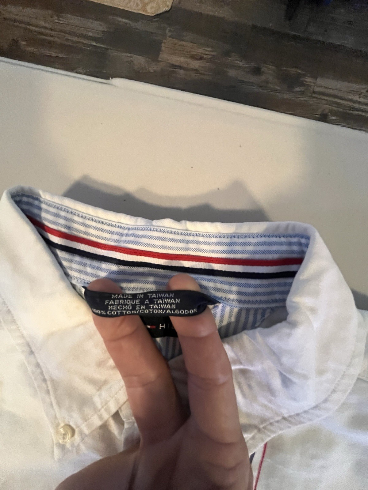 Rare! 1990S Patchwork Tommy Hilfiger Button Up Me… - image 8