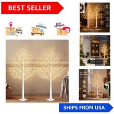 6ft Dimmable LED Birch Tree Set - Perfect for Indoor and Outdoor Celebrations