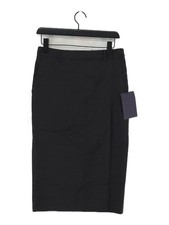 Prada Women's Midi Skirt UK 8 Grey Wool with Other Midi A-Line
