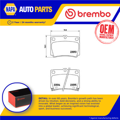 Brake Pads Set fits MITSUBISHI PAJERO/SHOGUN Mk2 2.8D Rear 98 to 99 4M40-T New