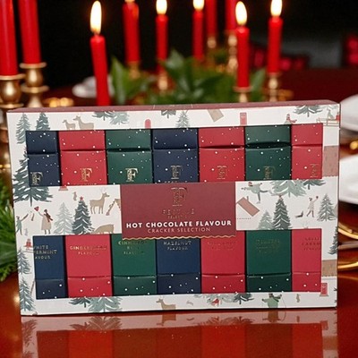 Festive Selection Hot Chocolate Cracker Geschenkset 6 Geschmacksrichtungen Luxus Wintergetränk