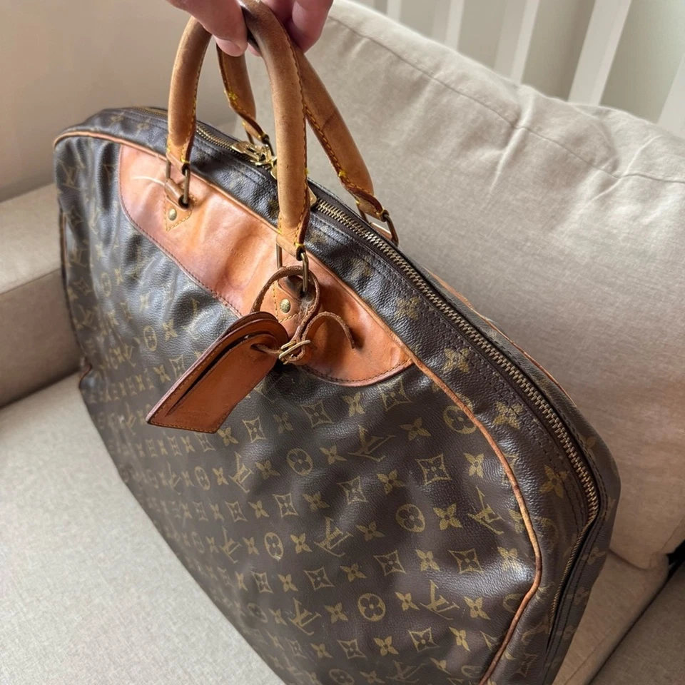 Maleta de viaje Louis Vuitton Alize 1 monograma marrón lona cuero 55 equipaje Foto 2 de 4