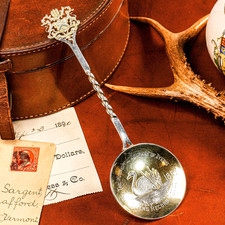 Rare Queen Victoria Jubilee Antique Sterling Silver Spoon Armorial Royalty