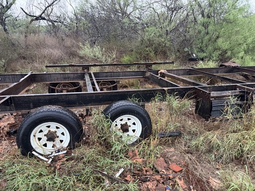 Industrial Flatbed Trailer Frame Dual Axle Bumper Pull Design with 2 Axles