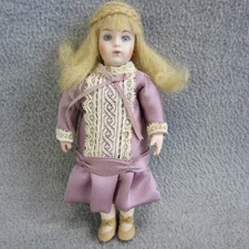 Antique Repro All Bisque Doll MK Brouse 5" Doll House Cabinet Sz Mignonette