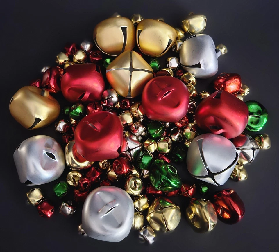 复古 Jingle Bell 批量 多种颜色和尺寸 (144) 总计 — 第 3/4 张图片