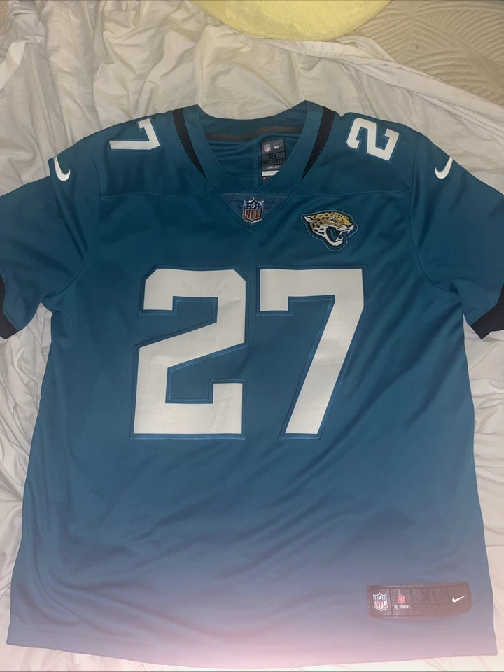 Leonard Fournette Jacksonville Jaguars Jersey XL Teal Nike NFL #27 - Worn Once - Image 2 of 3