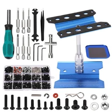 RC Car Repair Work Stand 532 PCS RC Repair Tool Screws Set Kit 360-Degree