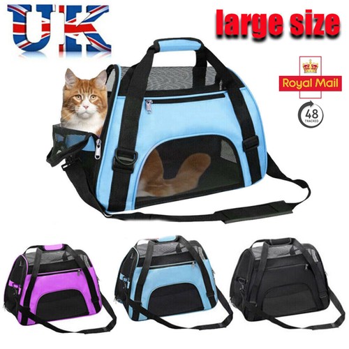 Large Pet Carrier Bag AVC Portable Soft Fabric Folding Dog Cat Puppy Travel UK
