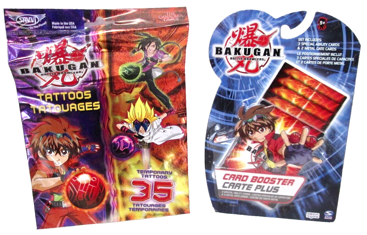 New Bakugan Battle Brawlers 5 Card Booster Pack W/ Bonus 35