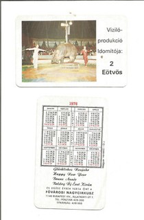 Taschenkalender 1978 Zirkus Ungarn (1)