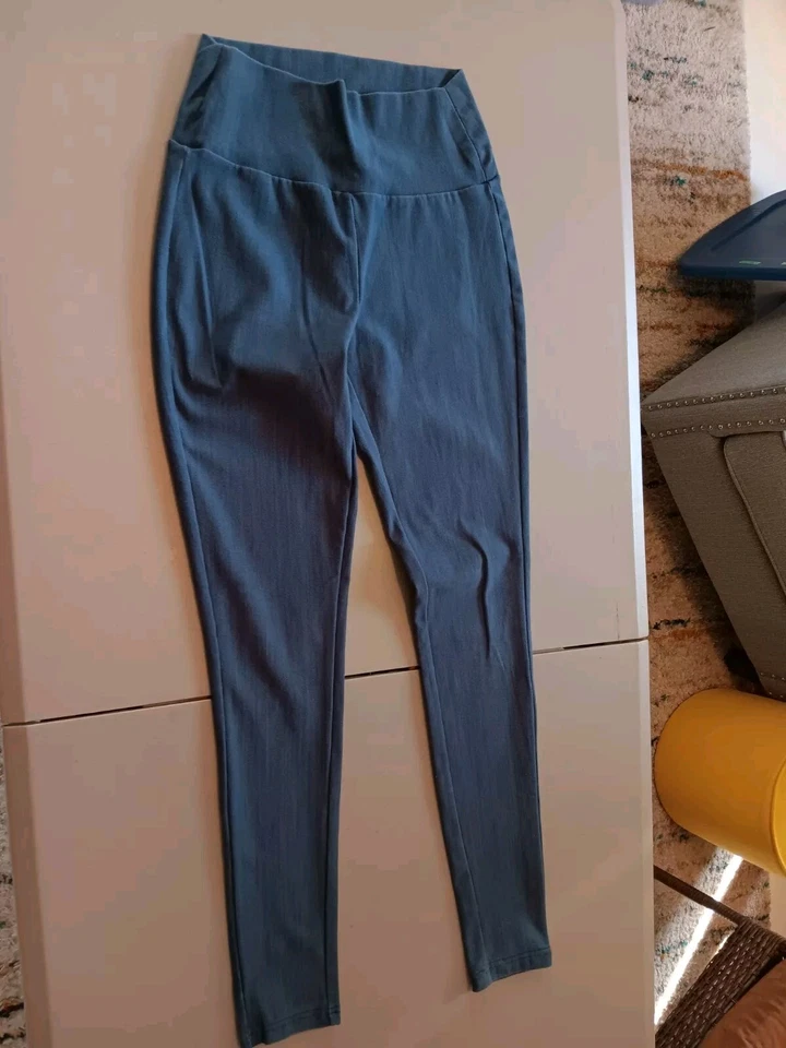 Женские эластичные леггинсы Agnes & Dora размер S с высоким подъемом синие джинсовые (Jo) - Изображение 3 из 4